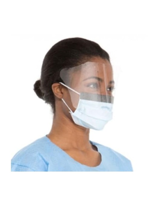 Masque de soins anti-buée avec écran visuel panoramique - boîte de 25 masques