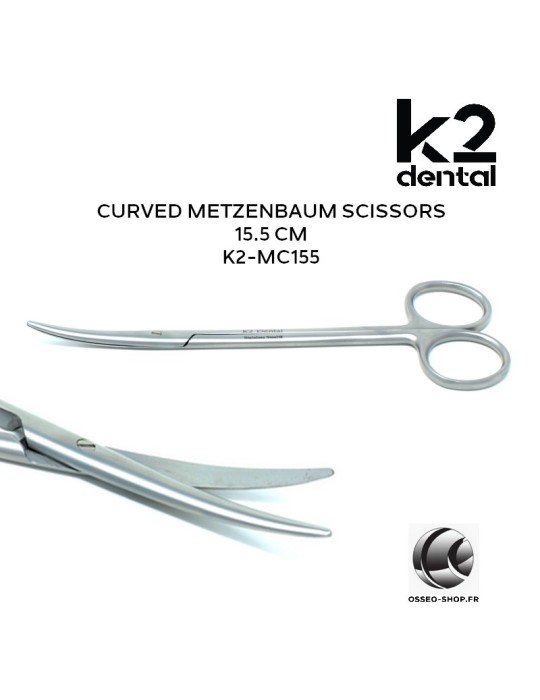 Ciseaux de Metzenbaum courbes 15.5cm - K2 Dental