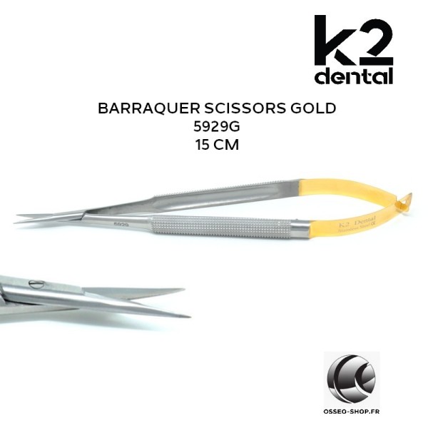 Micro-ciseaux de Barraquer 15 cm - K2 Dental