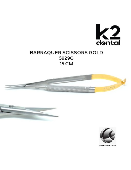 Micro-ciseaux de Barraquer 15 cm - K2 Dental