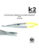 Porte-aiguilles Castroviejo mors droits 15.5cm - K2 Dental