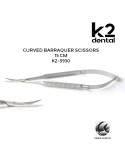 Micro-ciseaux de Barraquer courbes 15 cm - K2 Dental