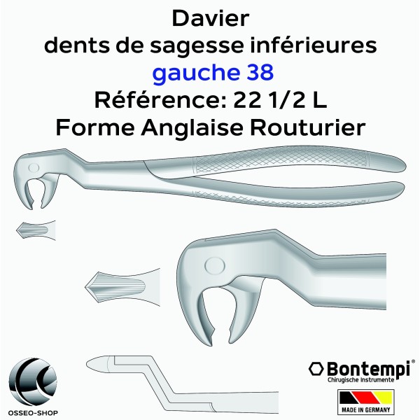 Daviers - Dents de sagesse inférieures - Bontempi