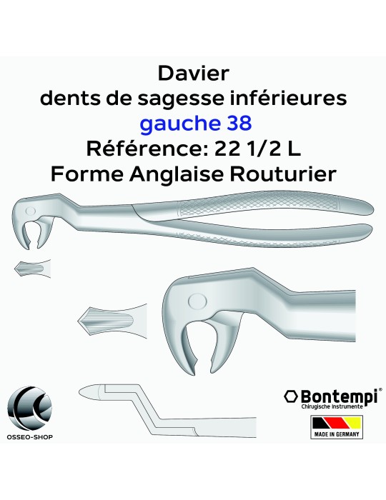 Daviers - Dents de sagesse inférieures - Bontempi