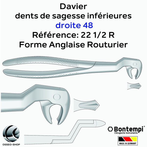 Daviers - Dents de sagesse inférieures - Bontempi