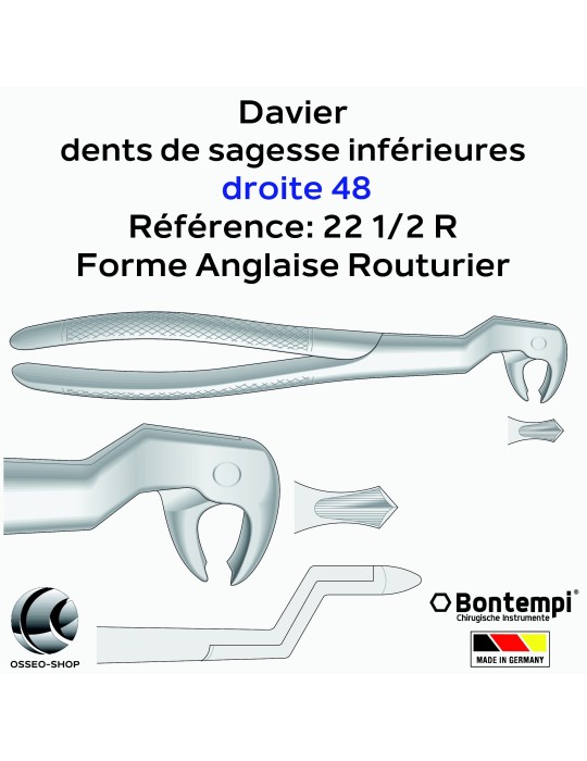 Daviers - Dents de sagesse inférieures - Bontempi