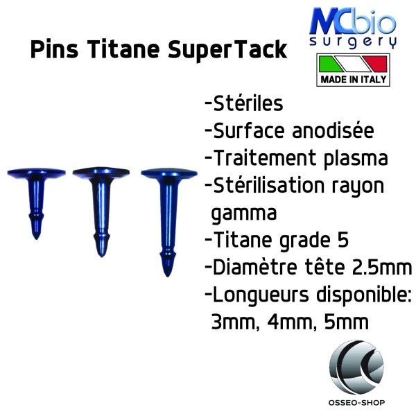 Pins Titane - MC Bio Surgery