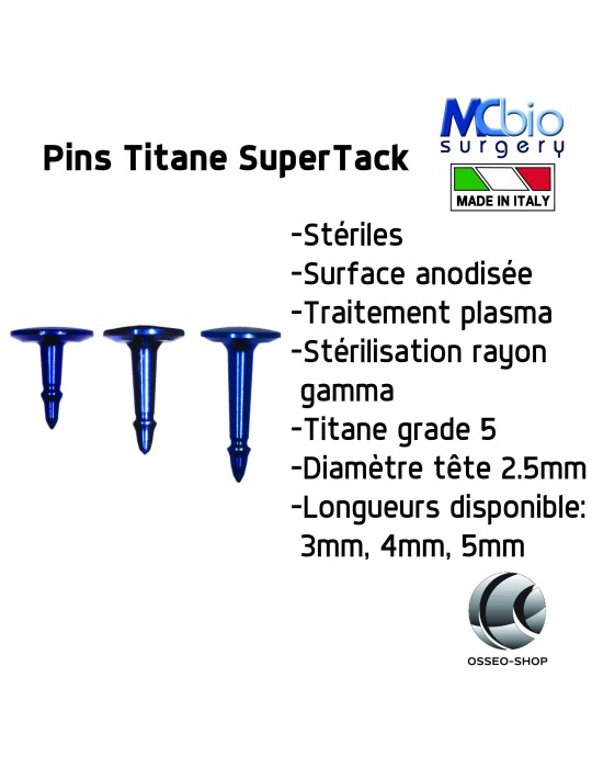Pins Titane - MC Bio Surgery