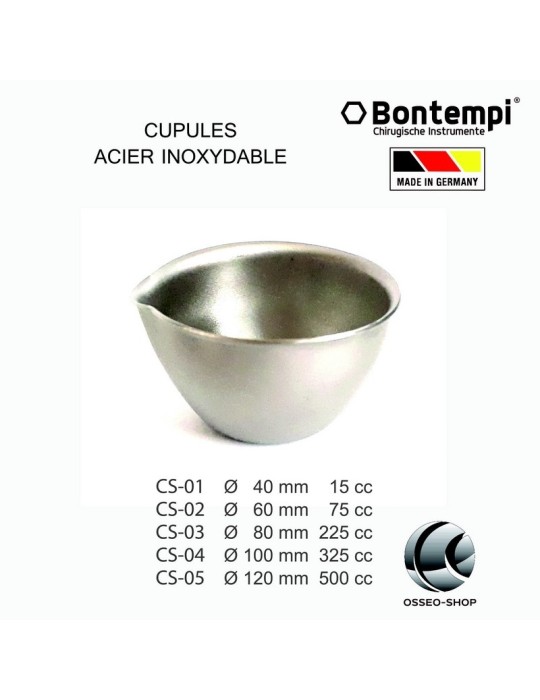 Cupules acier inoxydable - Bontempi