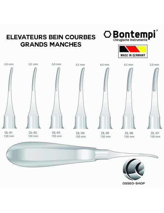 Elévateurs BEIN courbés Grands Manches - Bontempi