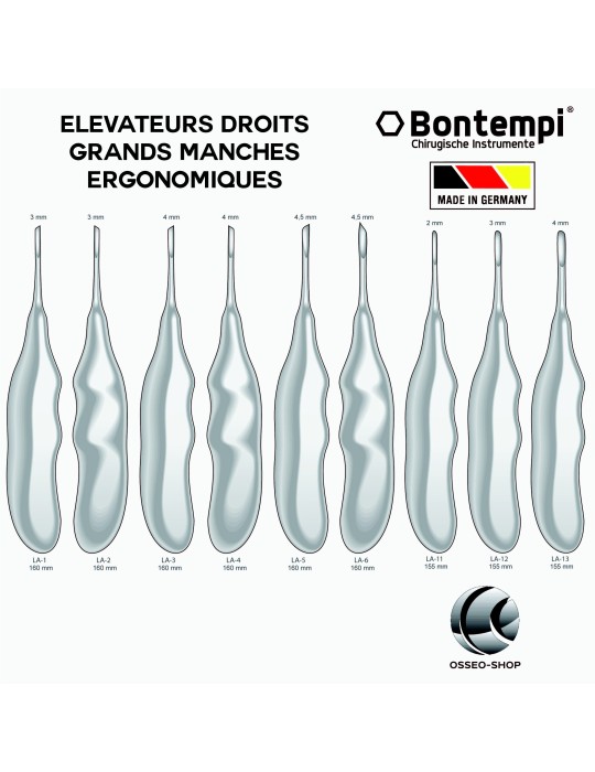 Elévateurs Droits Grands Manches Ergonomiques - Bontempi