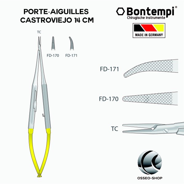 Porte-aiguilles Castroviejo 14cm - Bontempi