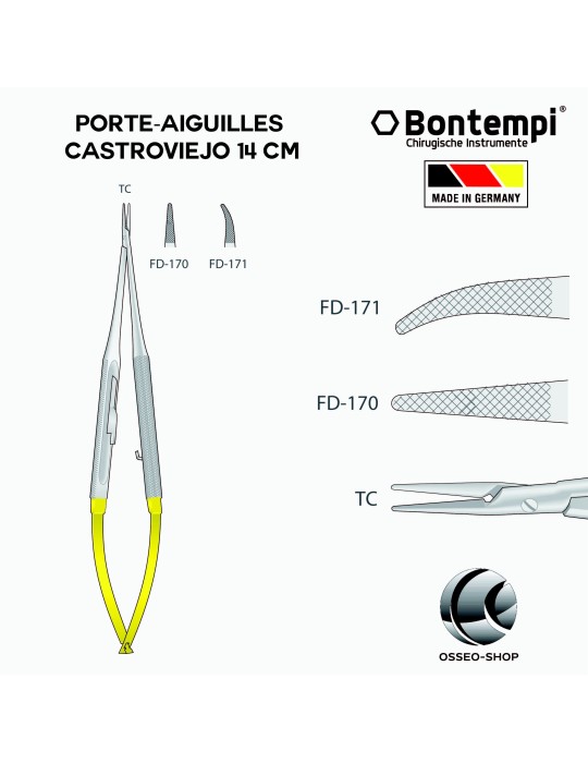 Porte-aiguilles Castroviejo 14cm - Bontempi