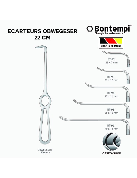 Ecarteurs OBWEGESER 22cm - Bontempi