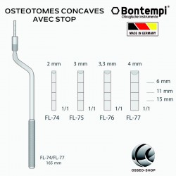 Ostéotomes concaves avec...