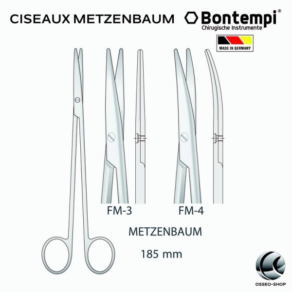 Ciseaux Metzenbaum - Bontempi