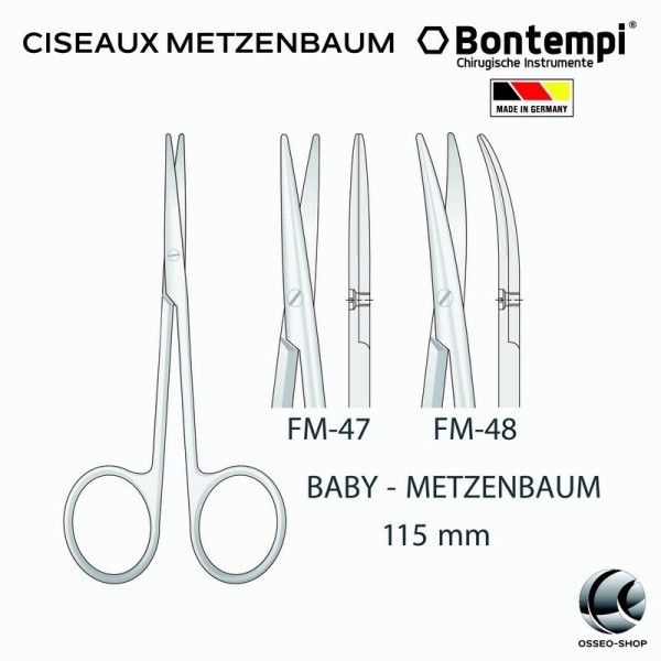 Ciseaux Metzenbaum - Bontempi