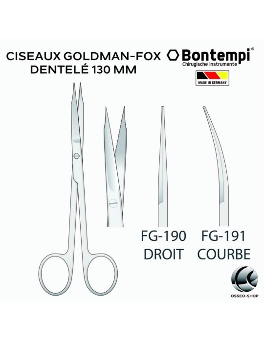 Ciseaux dentelés Goldman-Fox 13cm - Bontempi
