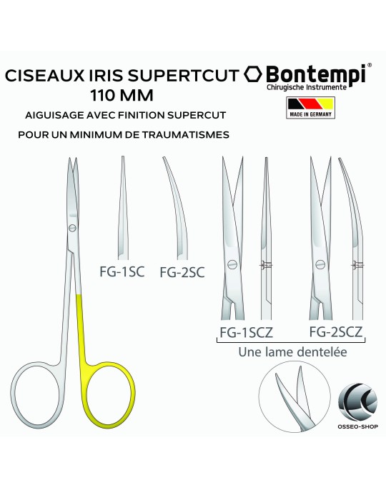 Ciseaux IRIS SUPERCUT 11CM - Bontempi
