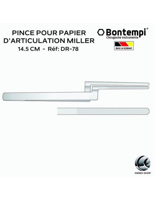 Pince pour papier d'articulation MILLER 14.5 cm - Bontempi