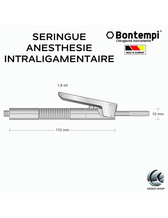 Seringue anesthésie intraligamentaire - Bontempi