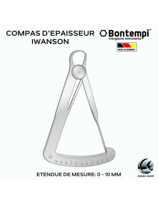 Compas d'épaisseur Iwanson - Bontempi