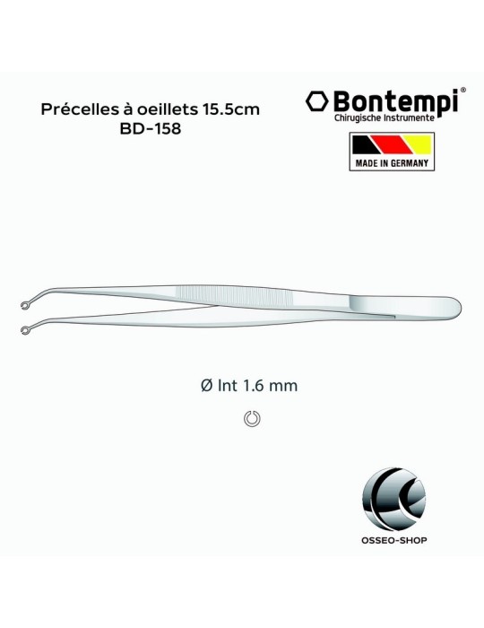 Précelles à oeillets 15.5cm - Bontempi