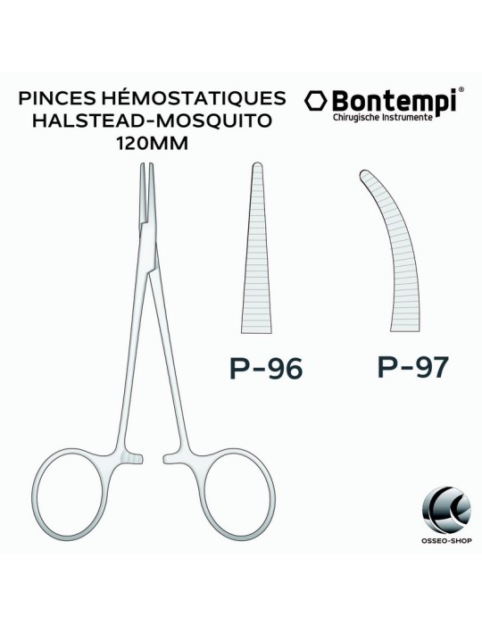 Pinces Hémostatiques Halstead-Mosquito 12cm- Bontempi