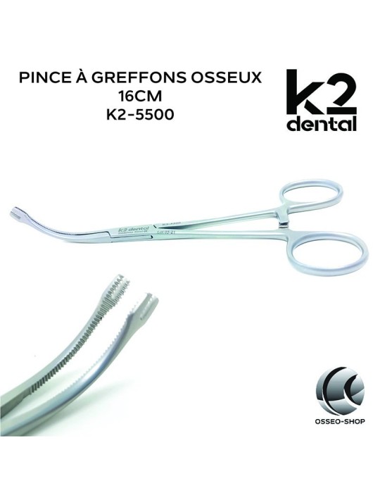 Pinces à greffons osseux 16cm - K2 Dental